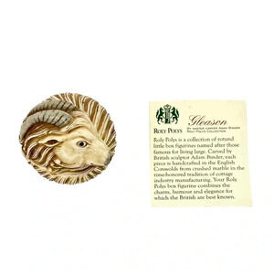 NEW Harmony Kingdom Gleason Goat Hard Body Roly Poly Trinket Box Figurine